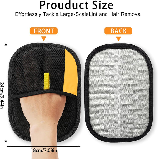 Boqibyon 2 Pack Pet Hair Removal Glove, 2025 Washable Reusable Electrostatic Gloves Pet Hair for Cat and Dog, with Electrostatic Tech, for Carpet, Couch, Furniture