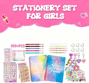 OIHEW DIY Journal Kit for Teen Girls, Stationary & Diary Set with Stickers,Make Your Own Art Crafts Journaling Kit for Tween, Scrapbook Art Crafts Kit Teen Girl Birthday Gift Idea