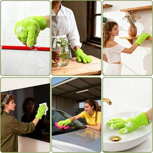 Microfiber Gloves for Plants, Microfiber Gloves For Plant Dusting, Leaf Cleaning Glove, Plant Leaf Cleaner and Shine for Houseplants, Reusable Indoor Plants Care Accessories, Washable Dusting Mitts