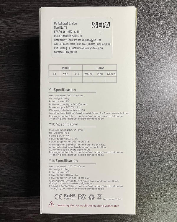 HouseGem Toothbrush Holder, Timer Function, 2000mAh Rechargeable Cordless Wall-Mounted Bathroom (White)