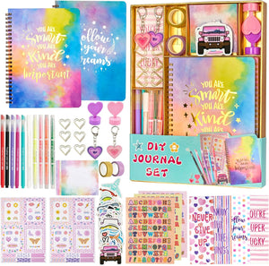OIHEW DIY Journal Kit for Teen Girls, Stationary & Diary Set with Stickers,Make Your Own Art Crafts Journaling Kit for Tween, Scrapbook Art Crafts Kit Teen Girl Birthday Gift Idea