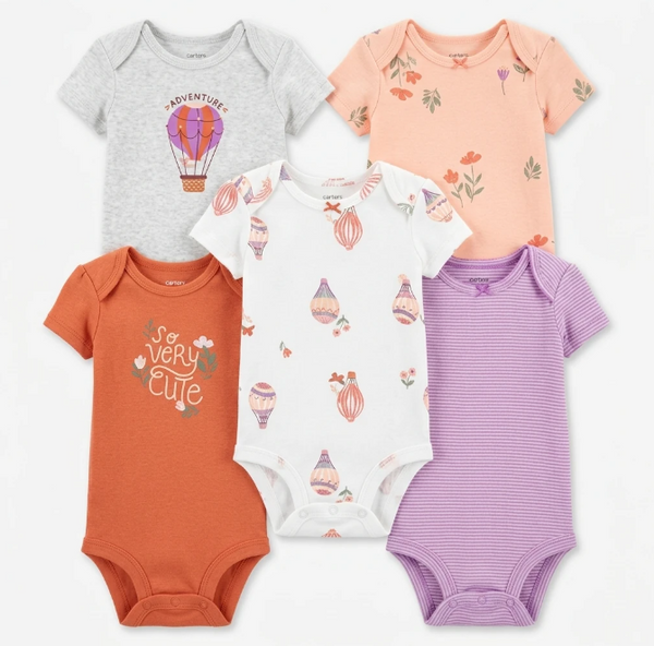 Baby 5-Pack Short-Sleeve Original Bodysuits NB