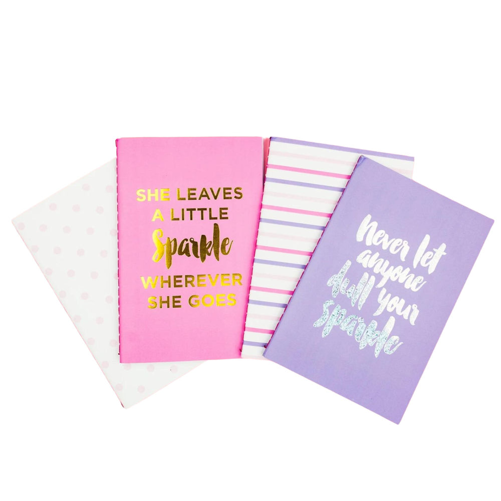 Mini Notebook Bundle Taylor Elliott Designs Sparkle 4" x 6" (4 pcs)