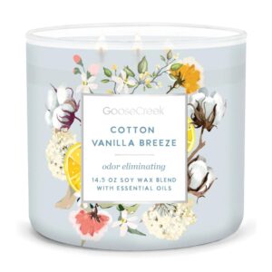 Goose Creek Soy Wax Blend Cotton Vanilla Breeze Candle w\Essential oils