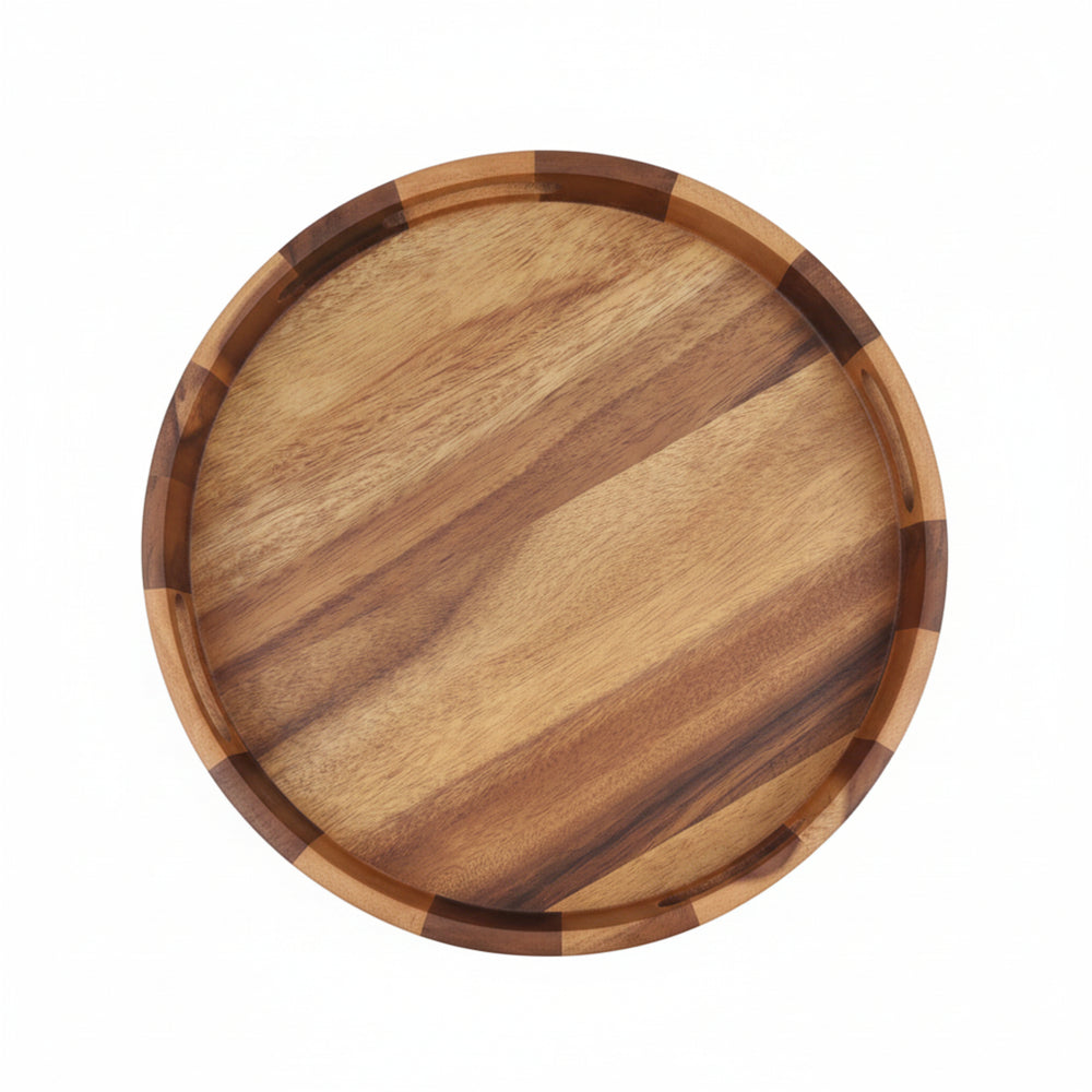 Wooden Round Serving Tray