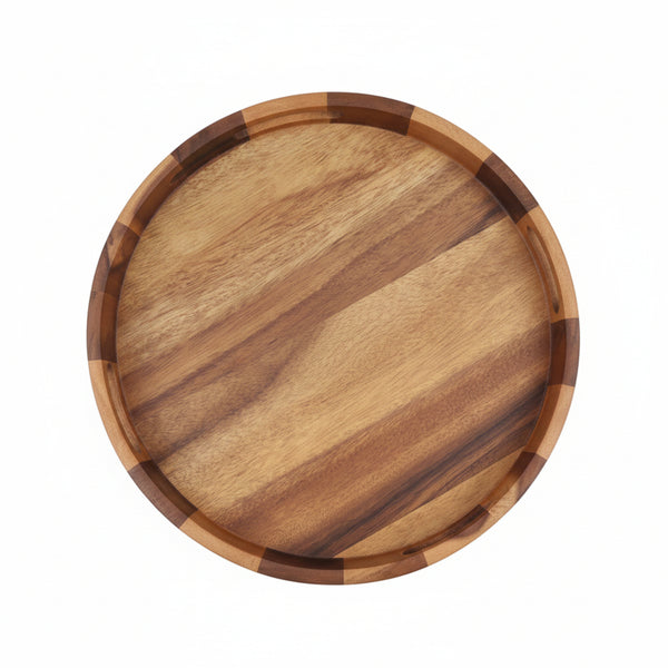 Wooden Round Serving Tray
