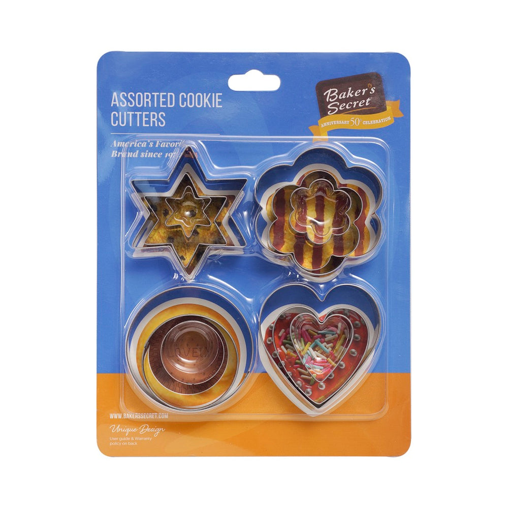 12-Piece Bakers Secret Assorted Cookie Cutters