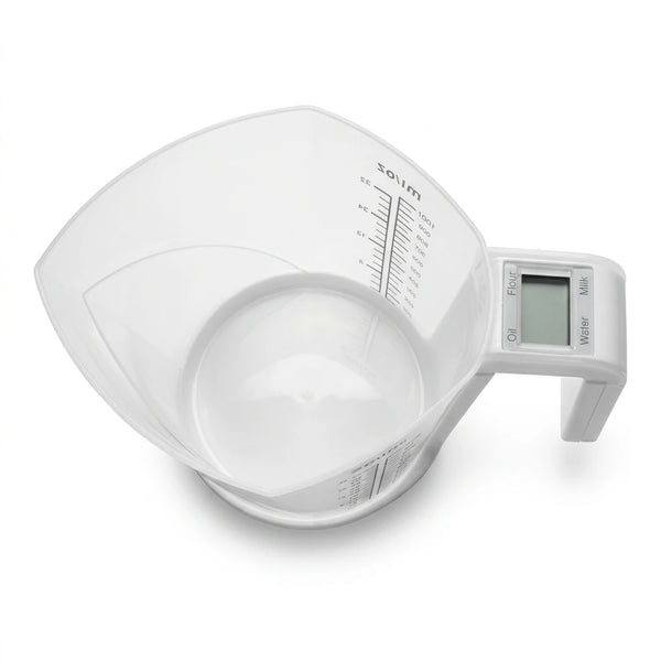 Enhanced Top view of Kennedy Measuring Cup Scale showing inside cup and LCD display