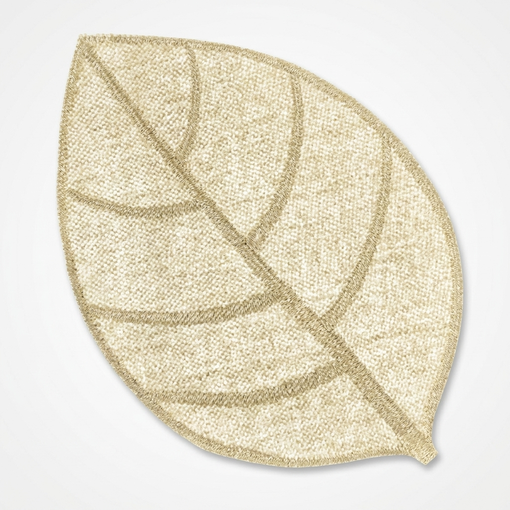 Kennedy Home Collection Woven Leaf Design Place Mat 18x14"