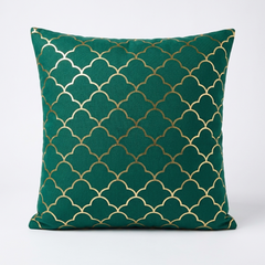 Toskana Collection Green Cushion w/Stylish Design 17.5x17.5"