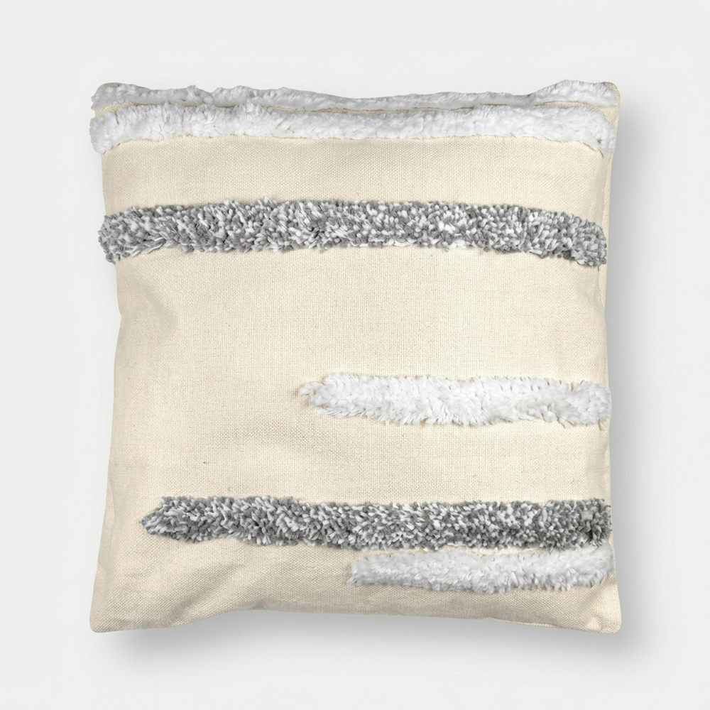 Cushion Toskana Collection w/Fluffy Lines 17.5x17.5"
