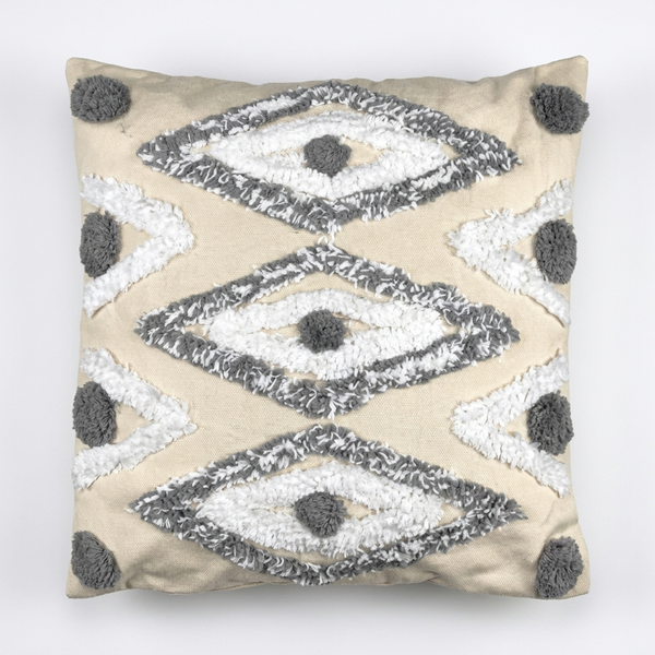 Cushion Toskana Collection w/Diamond and Circular Design 17.5x17.5"