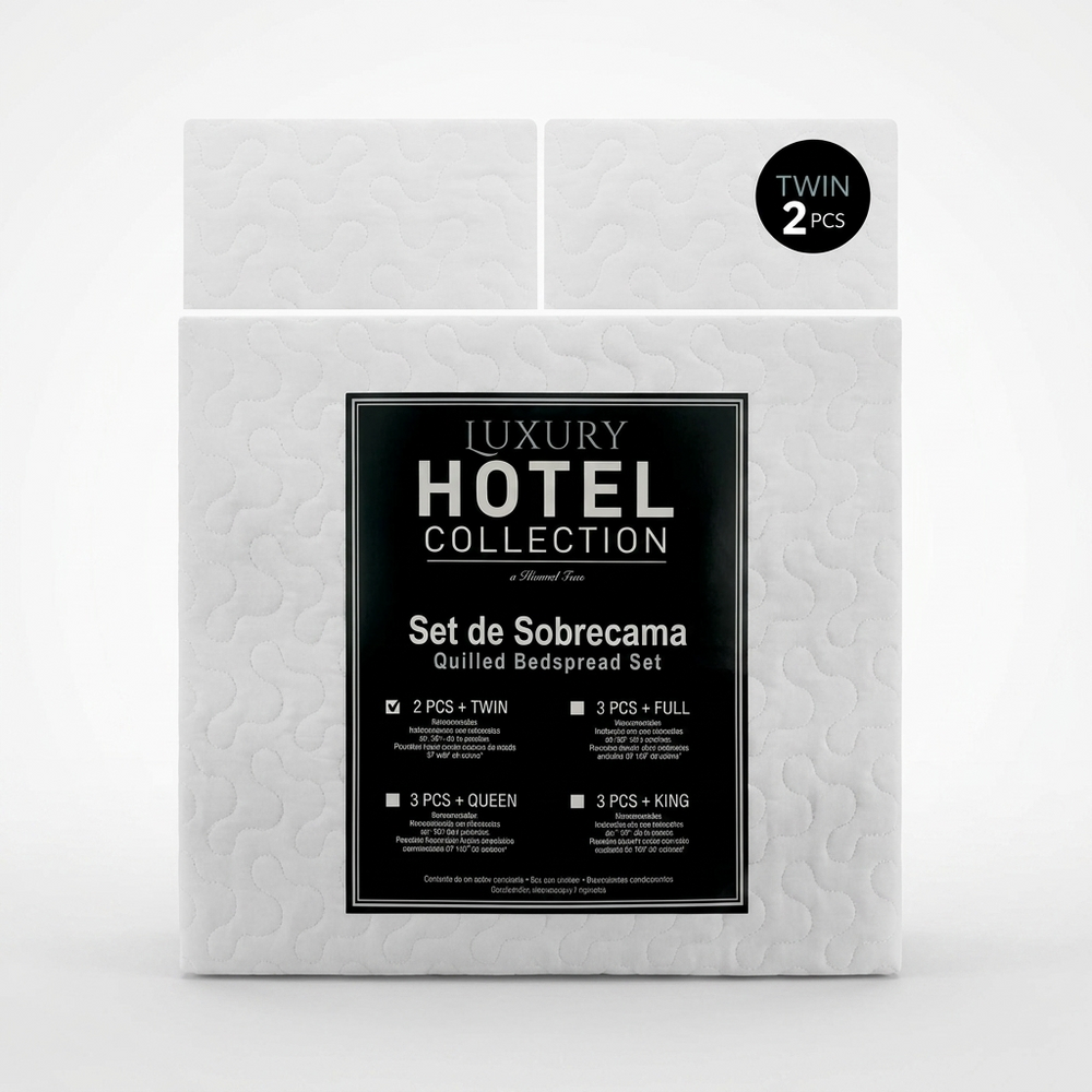 Quilted Bedspread Set Luxury Hotel Collection Twin
