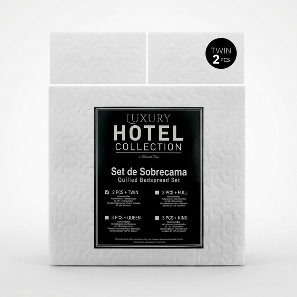 Quilted Bedspread Set Luxury Hotel Collection Twin