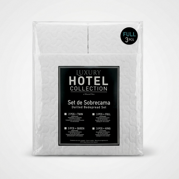 White Quilted Bedspread Sheet Full Size