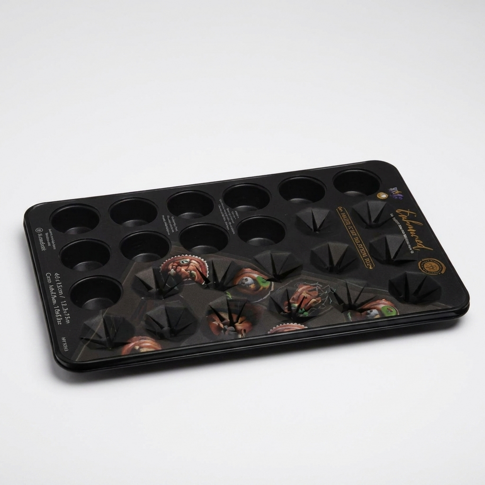 24 Mini Cup Muffin Pan Bakers Secret Enhanced Optimum Non-Stick Performance-15.7X10"