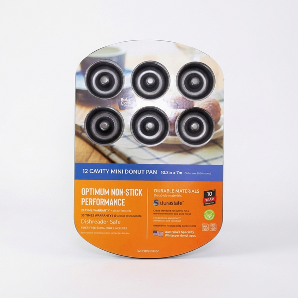 Mini Donut Pan Bakers Secret 12 Cavity 10.5x7"