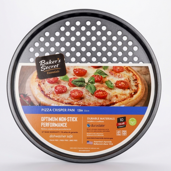 Pizza Crisper Pan Bakers Secret Optimum Non-Stick Performance 13In"