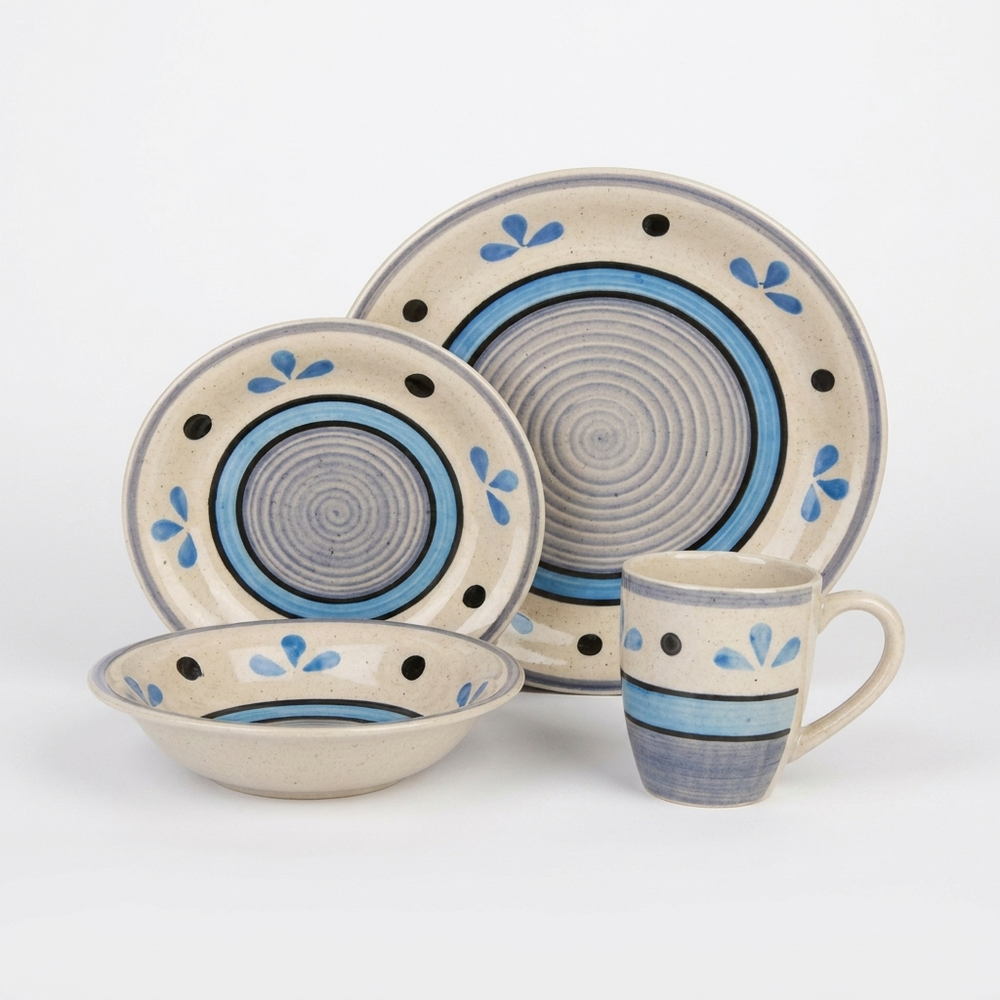 Dinner Set Kennedy Home Collection Stoneware 16pc Set