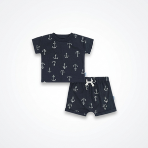 Gerber 2-Piece Baby and Toddler Boys Anchor T-Shirt and Shorts Set (6-9 months)