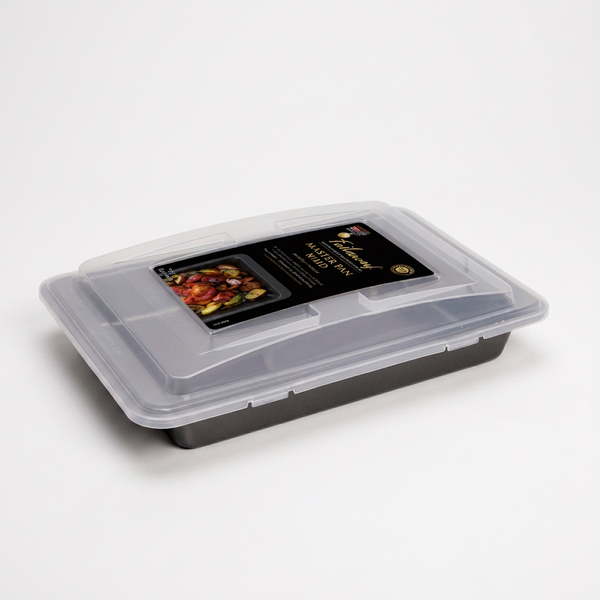 Roaster Pan Bakers secret Enhanced with Plastic Lid 13x9 In
