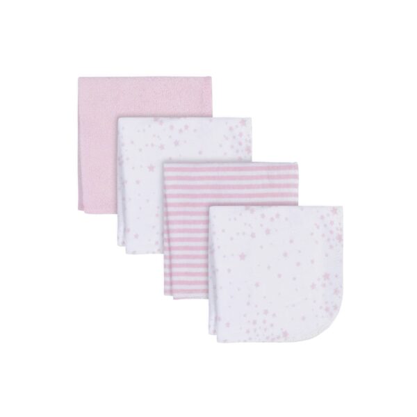 Gerber Onesies® Brand 4-Pack Baby Girls Stars Washcloths