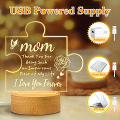 Mothers Day Night Light  (Puzzle Piece Design)